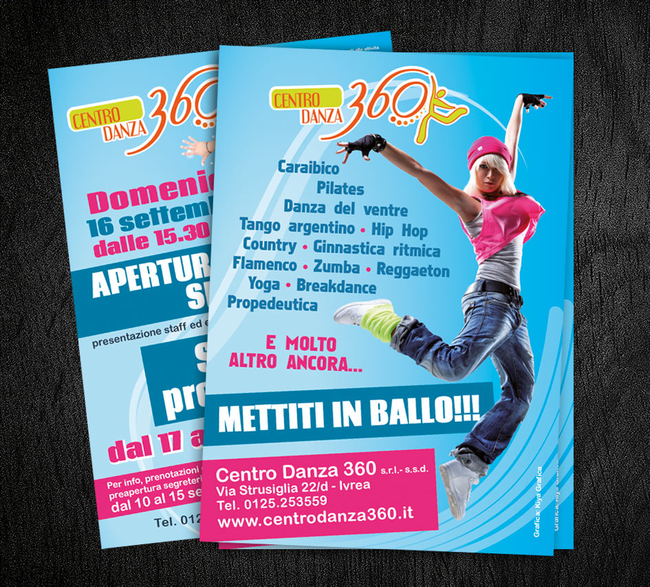 Flyer promozionale Centro Danza 360